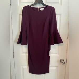 Calvin Klein purple work dress size 4